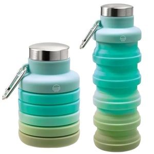 MAYIM Ombré Silicone Carabineer Collapsible Sport Water Bottle New